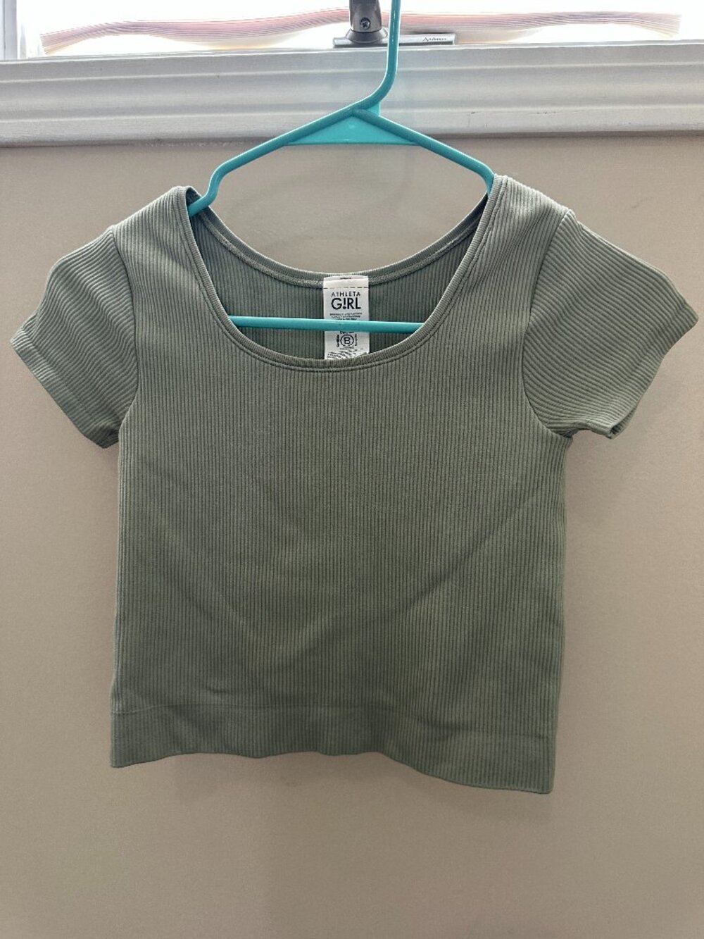 Athleta Girl Rise Above Rib Crop Tee